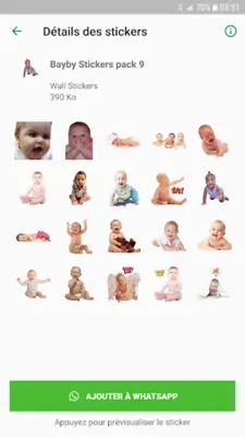 Animated babies Stickers android App screenshot 1